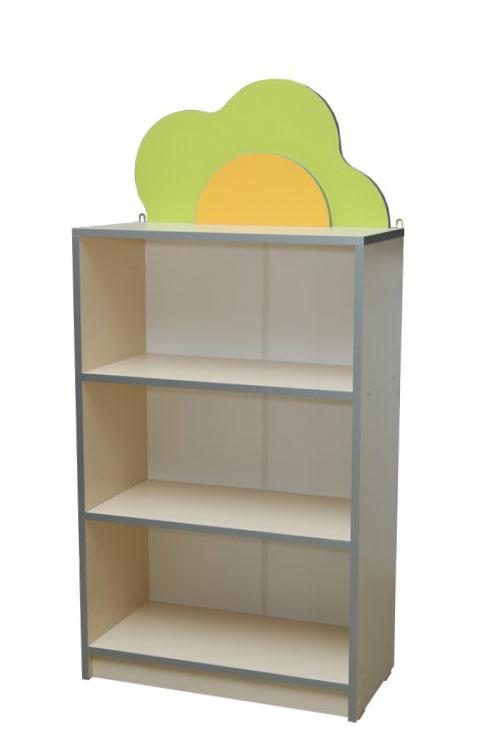 Стінка дитяча "Квіткова поляна", АНШАР ГРУП (28511), 600х300х1247 мм, з 3-ма відкрити поличками та фігурними елементами